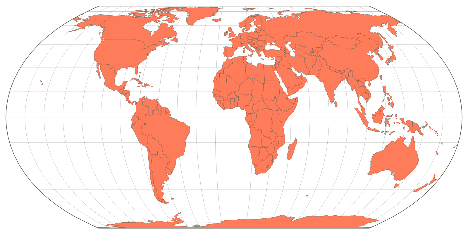 World map in the Equal Earth projection